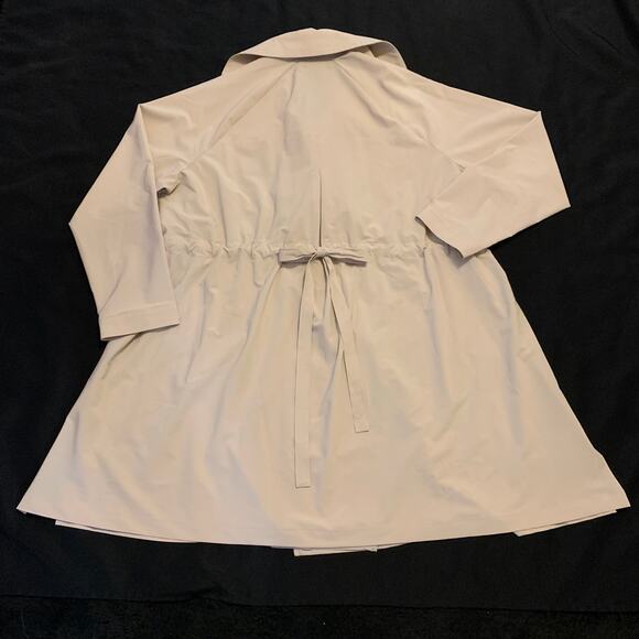 Torrid Womens Lightweight Trench Coat Torrid Sz. 0 = Lg. 12 Tan Double Breasted - Picture 13 of 15